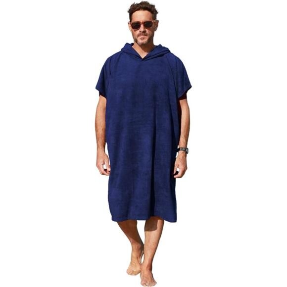 Surf Poncho Changing Towel Robe for Adults Men Women, Water Absorbent Wetsuit